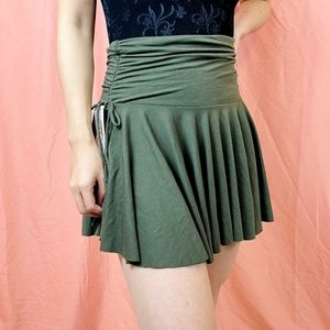 Army green y2k fairycore skirt